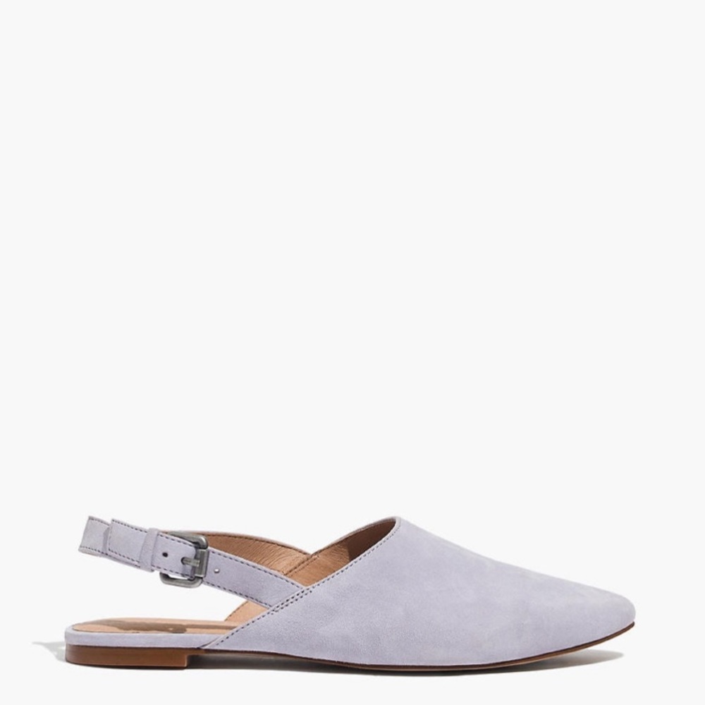 NWT Madewell Remi Lilac Suede Slingback 6.5 w/box